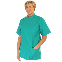 Casacca in cotone verde GIMA Dentista - Scollo coreana (Unisex)