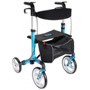 Deambulatore pieghevole Prince - Freni a mano e 2 ruote piroettanti e 2 fisse