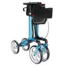 Deambulatore pieghevole Prince - Freni a mano e 2 ruote piroettanti e 2 fisse