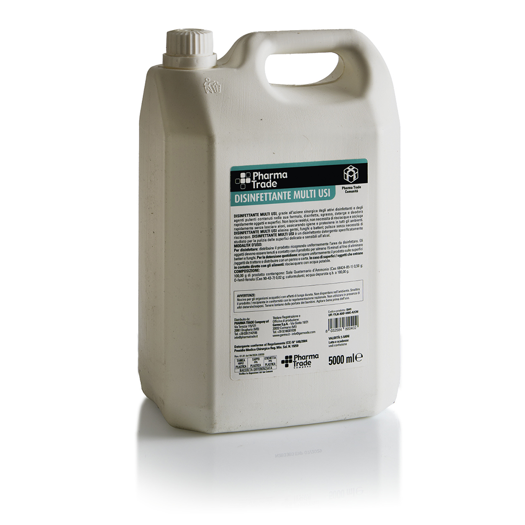 Disinfettante MULTIUSI per superfici e oggetti - Tanica 5000 ml – CFS ...