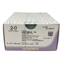 Filo Ethicon VICRYL J964T - 2-0, 5x0,70 - 70 cm Incolore (Conf. 24 pz.)