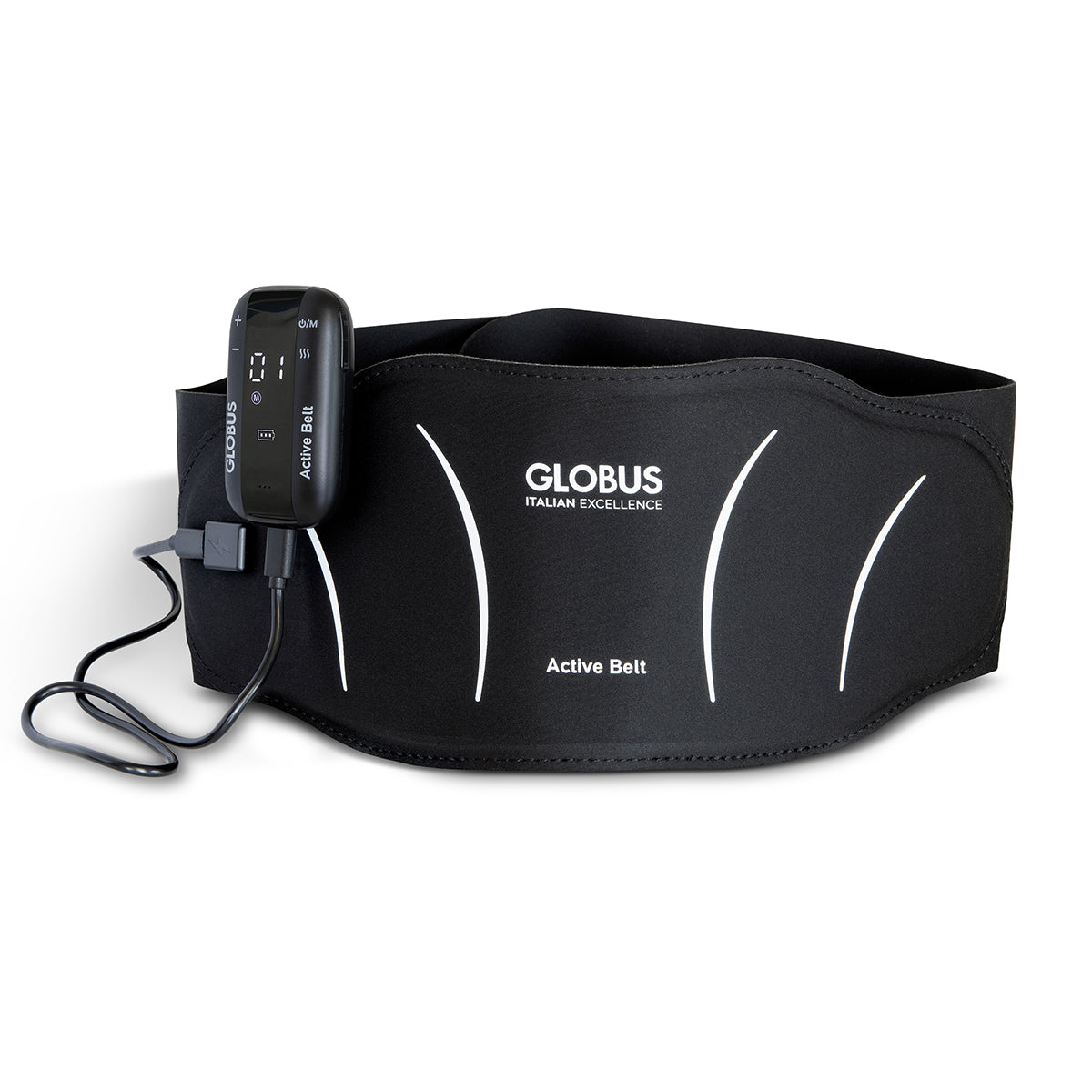 Elettrostimolatore Globus Active Belt, fascia addominale EMS con calore