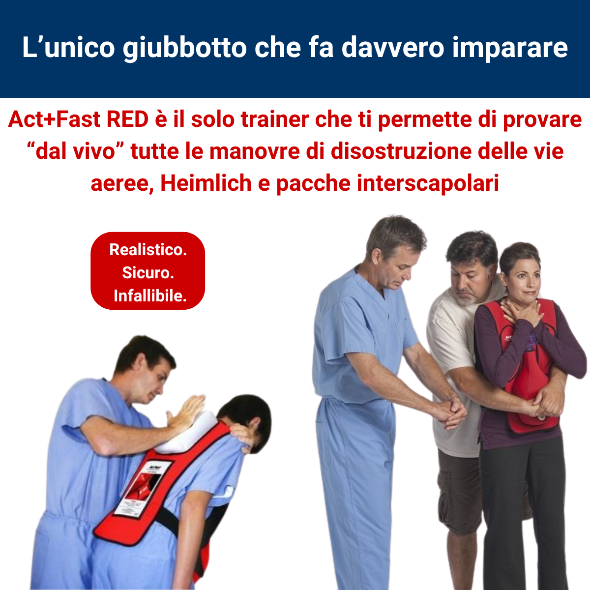Giubbino Simulatore Act Fast Anti Choking Trainer Manovra di Heimlich - Adulto