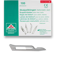 Lame bisturi monouso sterili Heinz Herenz Carbon Steel n.15-C (conf. 100 pz.)