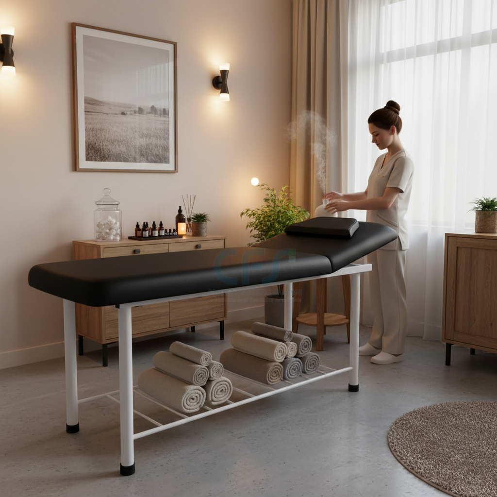 Lettino ad altezza fissa 812 - Larghezza 70 cm - Nero