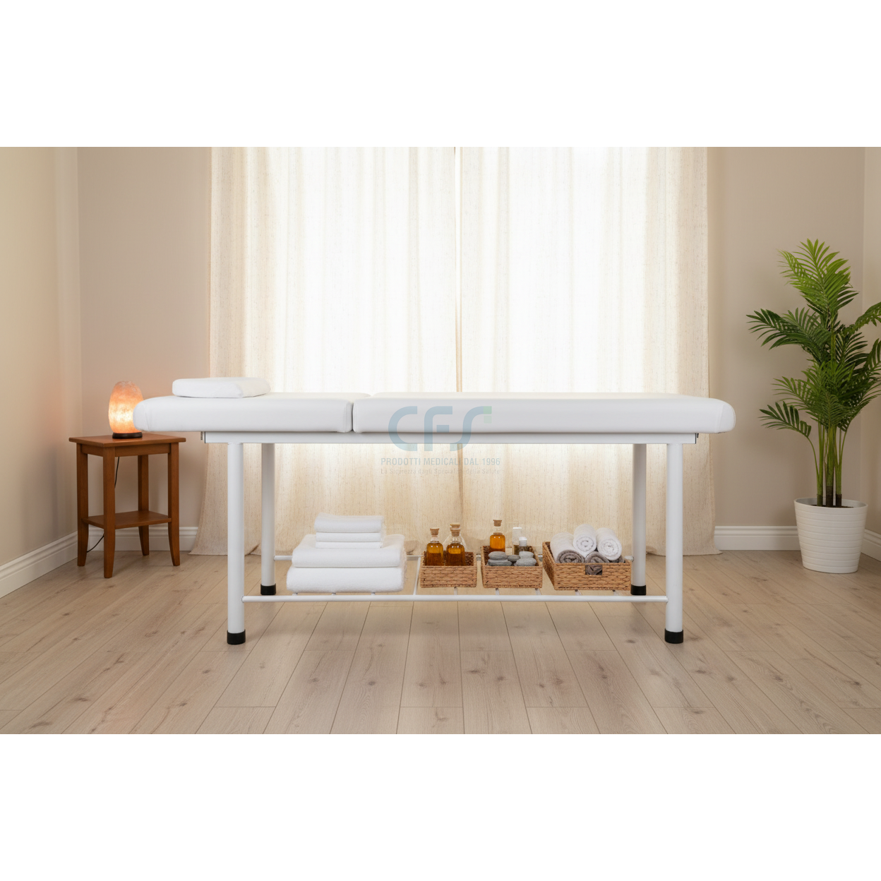 Lettino ad altezza fissa 812 BASIC - Larghezza 70 cm - Bianco