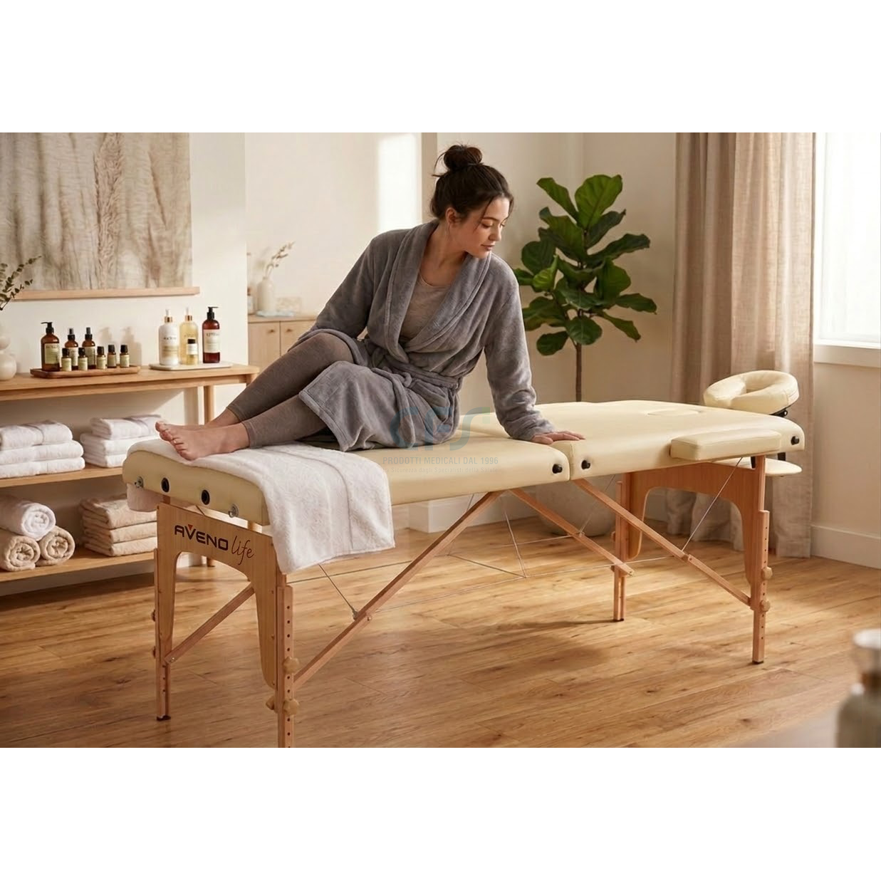 Lettino da massaggio in legno pieghevole SOFIA LIGHT K533 + Borsa