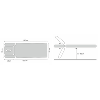 Lettino elettrico ad altezza variabile AGILA 4 - Larghezza 68 cm