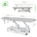 Lettino elettrico ad altezza variabile FORTIS 4 ERGO + Barra di controllo - Grigio Chiaro