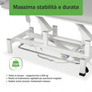 Lettino elettrico ad altezza variabile FORTIS 4 ERGO + Barra di controllo - Grigio Chiaro