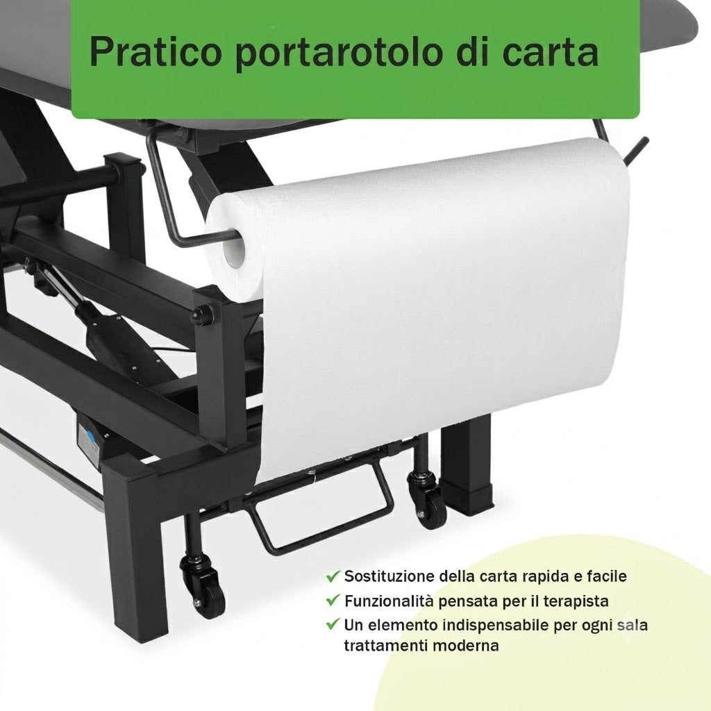 Lettino elettrico ad altezza variabile FORTIS 4 ERGO + Barra di controllo - Grigio Scuro