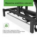 Lettino elettrico ad altezza variabile FORTIS 4 ERGO + Barra di controllo - Grigio Scuro