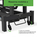 Lettino elettrico ad altezza variabile FORTIS 4 ERGO + Barra di controllo - Grigio Scuro