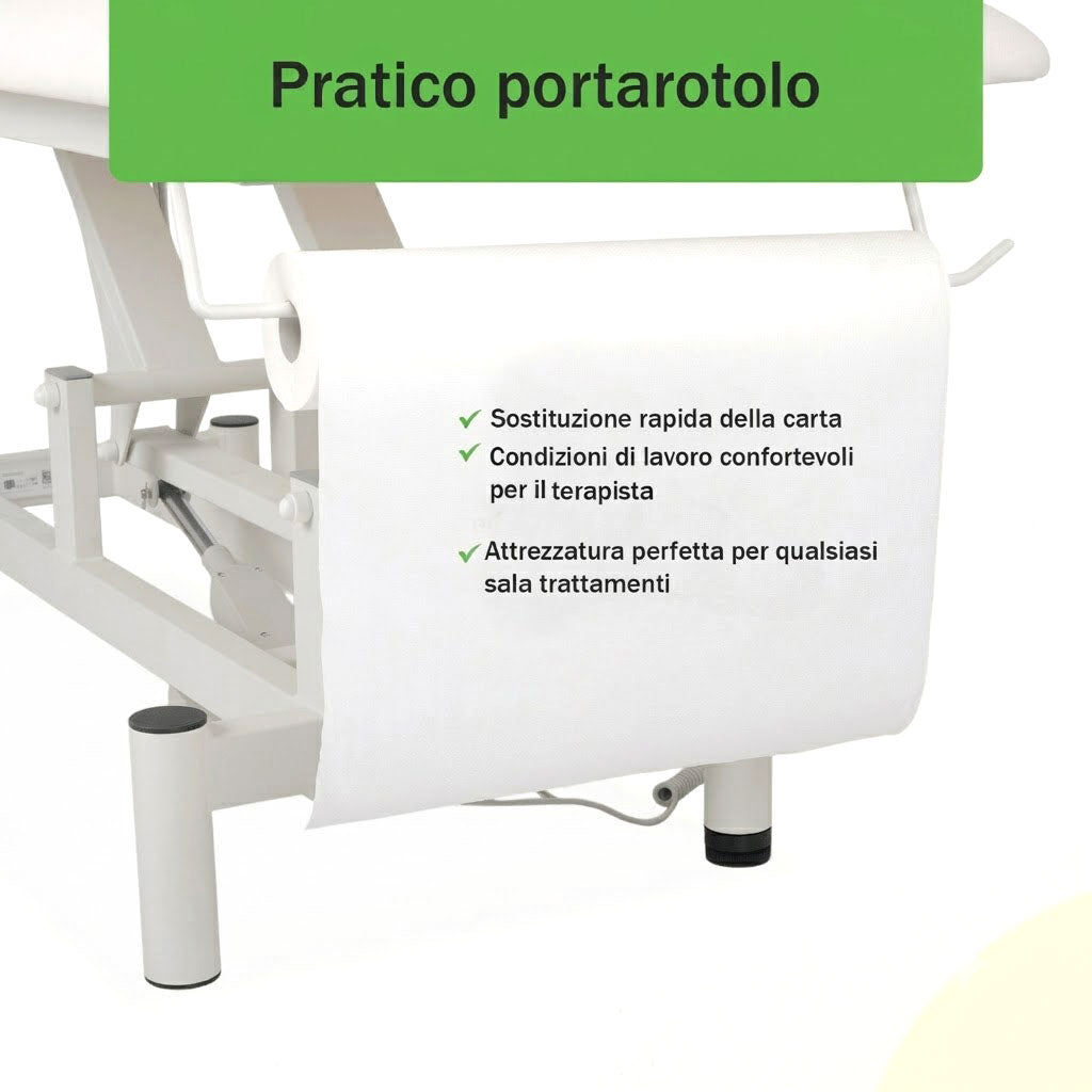 Lettino elettrico ad altezza variabile OPTIMA - Larghezza 68 cm - Bianco
