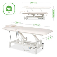 Lettino elettrico ad altezza variabile OPTIMA - Larghezza 68 cm - Bianco
