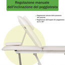 Lettino elettrico ad altezza variabile OPTIMA - Larghezza 68 cm - Bianco