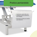 Lettino elettrico ad altezza variabile OPTIMA - Larghezza 68 cm - Blu