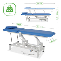 Lettino elettrico ad altezza variabile OPTIMA - Larghezza 68 cm - Blu