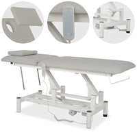 Lettino elettrico ad altezza variabile OPTIMA - Larghezza 68 cm - Grigio