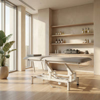 Lettino elettrico ad altezza variabile OPTIMA - Larghezza 68 cm - Grigio