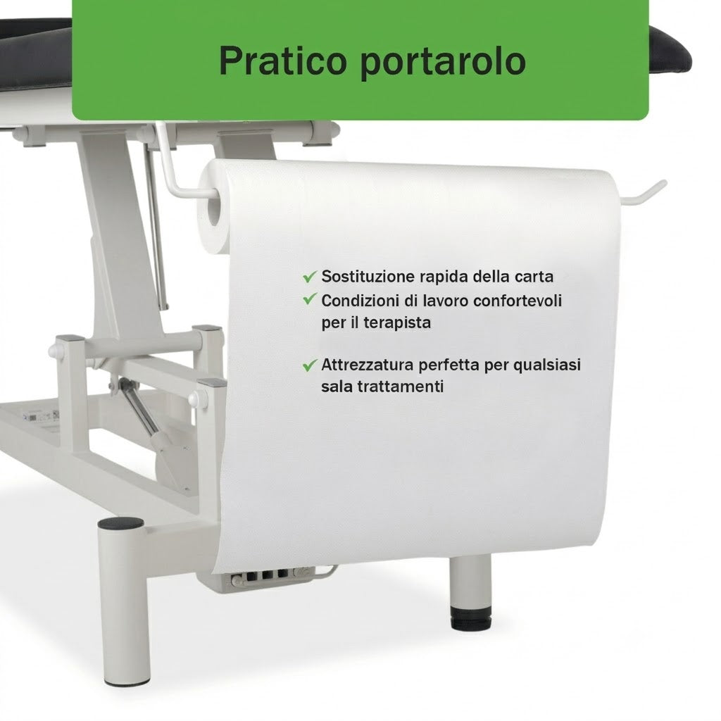 Lettino elettrico ad altezza variabile OPTIMA - Larghezza 68 cm - Nero