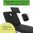 Lettino elettrico ad altezza variabile OPTIMA - Larghezza 68 cm - Nero