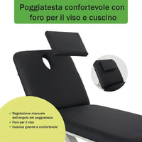 Lettino elettrico ad altezza variabile OPTIMA - Larghezza 68 cm - Nero