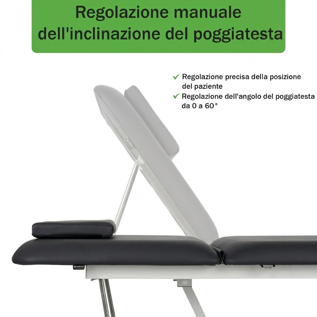 Lettino elettrico ad altezza variabile OPTIMA - Larghezza 68 cm - Nero