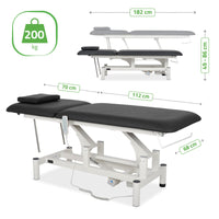 Lettino elettrico ad altezza variabile OPTIMA - Larghezza 68 cm - Nero