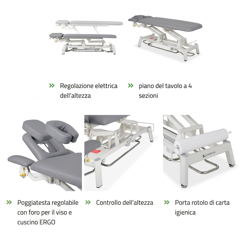 Lettino elettrico ad altezza variabile PROXIMA V4 ERGO - Larghezza 68 cm