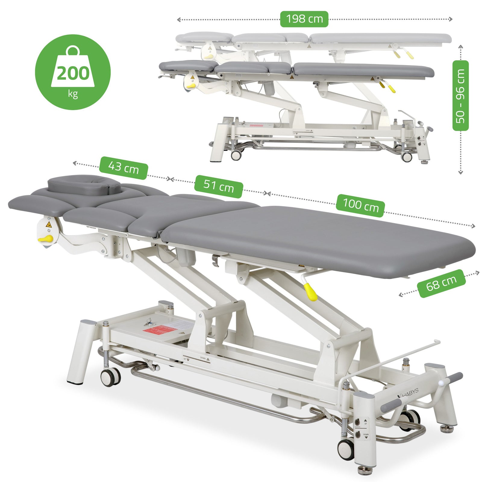 Lettino elettrico ad altezza variabile PROXIMA X7 - Larghezza 68 cm