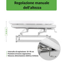 Lettino fisso ad altezza variabile VIGO 1 - Larghezza 75 cm - Bianco
