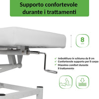 Lettino fisso ad altezza variabile VIGO 1 - Larghezza 75 cm - Bianco