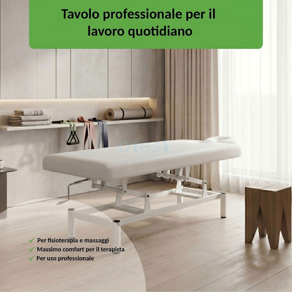 Lettino fisso ad altezza variabile VIGO 1 - Larghezza 75 cm - Bianco