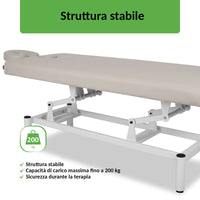 Lettino fisso ad altezza variabile VIGO 1 - Larghezza 75 cm - Grigio Chiaro