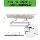 Lettino fisso ad altezza variabile VIGO 1 - Larghezza 75 cm - Grigio Chiaro