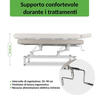 Lettino fisso ad altezza variabile VIGO 1 - Larghezza 75 cm - Grigio Chiaro