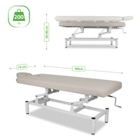 Lettino fisso ad altezza variabile VIGO 1 - Larghezza 75 cm - Grigio Chiaro