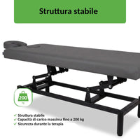 Lettino fisso ad altezza variabile VIGO 1 - Larghezza 75 cm - Grigio Scuro