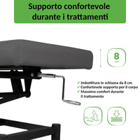 Lettino fisso ad altezza variabile VIGO 1 - Larghezza 75 cm - Grigio Scuro