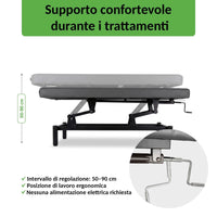 Lettino fisso ad altezza variabile VIGO 1 - Larghezza 75 cm - Grigio Scuro