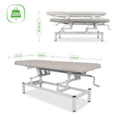 Lettino fisso ad altezza variabile VIGO 2 + Schienale regolabile - Larghezza 75 cm - Grigio Chiaro