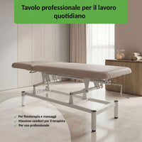 Lettino fisso ad altezza variabile VIGO 2 + Schienale regolabile - Larghezza 75 cm - Grigio Chiaro
