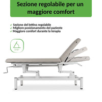Lettino fisso ad altezza variabile VIGO 2 + Schienale regolabile - Larghezza 75 cm - Grigio Chiaro