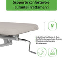 Lettino fisso ad altezza variabile VIGO 2 + Schienale regolabile - Larghezza 75 cm - Grigio Chiaro