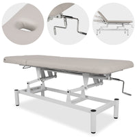 Lettino fisso ad altezza variabile VIGO 2 + Schienale regolabile - Larghezza 75 cm - Grigio Chiaro