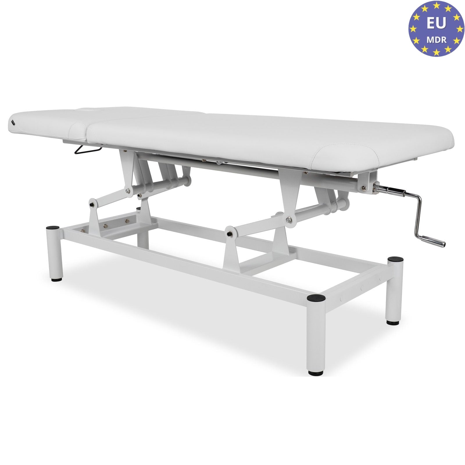 Lettino fisso ad altezza variabile VIGO 2 + schienale regolabile - Larghezza 75 cm - Bianco