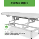 Lettino fisso ad altezza variabile VIGO 2 + schienale regolabile - Larghezza 75 cm - Bianco