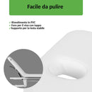 Lettino fisso ad altezza variabile VIGO 2 + schienale regolabile - Larghezza 75 cm - Bianco