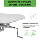 Lettino fisso ad altezza variabile VIGO 2 + schienale regolabile - Larghezza 75 cm - Bianco